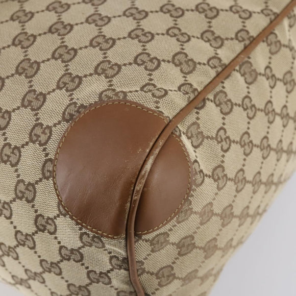 GUCCI GG Canvas Web Sherry Line Boston Bag Beige Green Red Auth 148391