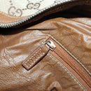 GUCCI GG Canvas Web Sherry Line Boston Bag Beige Green Red Auth 148391-21