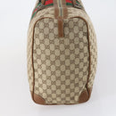 GUCCI GG Canvas Web Sherry Line Boston Bag Beige Green Red Auth 148391-4