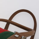 GUCCI GG Canvas Web Sherry Line Boston Bag Beige Green Red Auth 148391-8