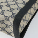 GUCCI GG Supreme Sherry Line Shoulder Bag PVC Navy Gold 904 02 069 Auth 148394-13