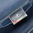 GUCCI GG Supreme Sherry Line Shoulder Bag PVC Navy Gold 904 02 069 Auth 148394-17