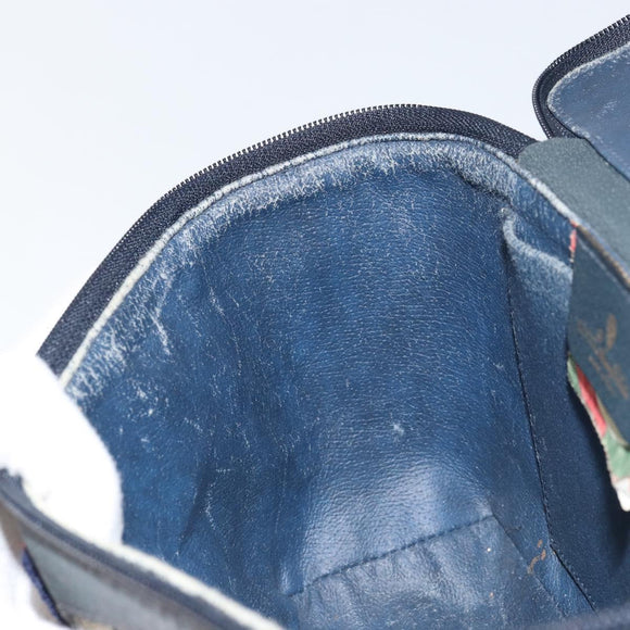 GUCCI GG Supreme Sherry Line Shoulder Bag PVC Navy Gold 904 02 069 Auth 148394