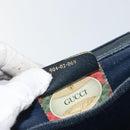 GUCCI GG Supreme Sherry Line Shoulder Bag PVC Navy Gold 904 02 069 Auth 148394-22
