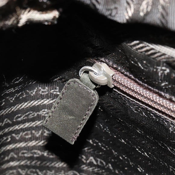 PRADA Tote Bag Nylon Gray Auth 148395