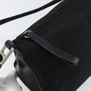 PRADA Shoulder Bag Nylon Black Silver Auth 148396-14
