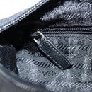 PRADA Shoulder Bag Nylon Black Silver Auth 148396-19