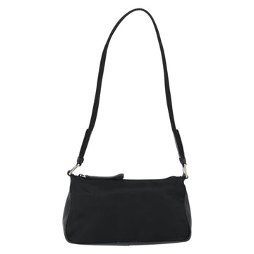 PRADA Shoulder Bag Nylon Black Silver Auth 148396 - 0