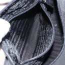PRADA Shoulder Bag Nylon Black Silver Auth 148396-20