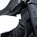 PRADA Shoulder Bag Nylon Black Silver Auth 148396-21