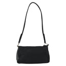 PRADA Shoulder Bag Nylon Black Silver Auth 148396-3