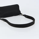 PRADA Shoulder Bag Nylon Black Silver Auth 148396-7