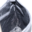 PRADA Shoulder Bag Nylon Black Silver Auth 148397-19