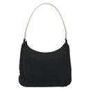 PRADA Shoulder Bag Nylon Black Silver Auth 148397-13