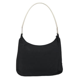 PRADA Shoulder Bag Nylon Black Silver Auth 148397 - 0