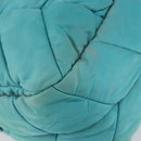 PRADA Shoulder Bag Nylon Turquoise Blue Gold Auth 148398-14