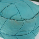 PRADA Shoulder Bag Nylon Turquoise Blue Gold Auth 148398-13