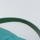 PRADA Shoulder Bag Nylon Turquoise Blue Gold Auth 148398-8