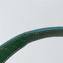 PRADA Shoulder Bag Nylon Turquoise Blue Gold Auth 148398-9