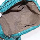 BOTTEGA VENETA INTRECCIATO Shoulder Bag Leather Turquoise Blue Auth 148399-20