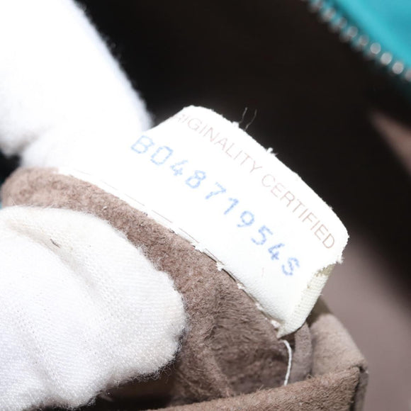 BOTTEGA VENETA INTRECCIATO Shoulder Bag Leather Turquoise Blue Auth 148399