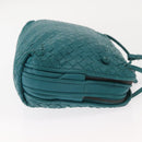 BOTTEGA VENETA INTRECCIATO Shoulder Bag Leather Turquoise Blue Auth 148399-4