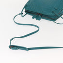 BOTTEGA VENETA INTRECCIATO Shoulder Bag Leather Turquoise Blue Auth 148399-7