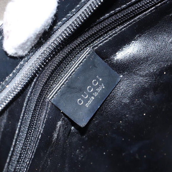 GUCCI Shoulder Bag Leather Black Silver 001 3015 3754 Auth 148401