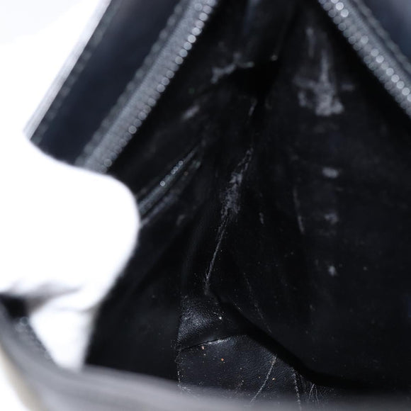 GUCCI Shoulder Bag Leather Black Silver 001 3015 3754 Auth 148401