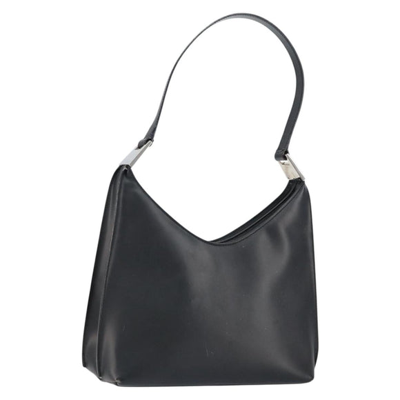 GUCCI Shoulder Bag Leather Black Silver 001 3015 3754 Auth 148401