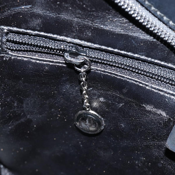 GUCCI Shoulder Bag Leather Black Silver 001 3015 3754 Auth 148401