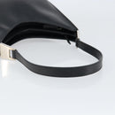 GUCCI Shoulder Bag Leather Black Silver 001 3015 3754 Auth 148401-7