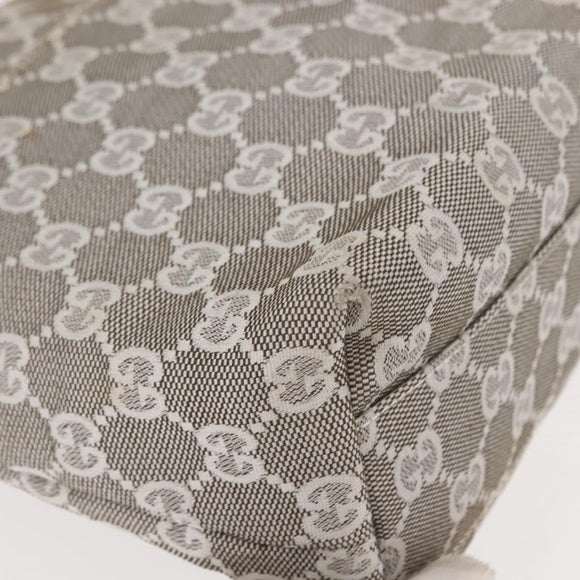 GUCCI GG Canvas Tote Bag Gray 002 1075 Auth 148402