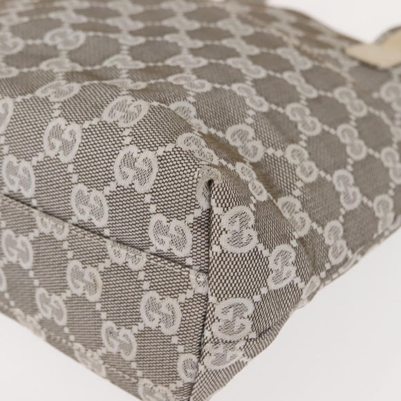 GUCCI GG Canvas Tote Bag Gray 002 1075 Auth 148402