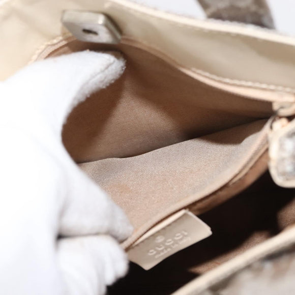 GUCCI GG Canvas Tote Bag Gray 002 1075 Auth 148402