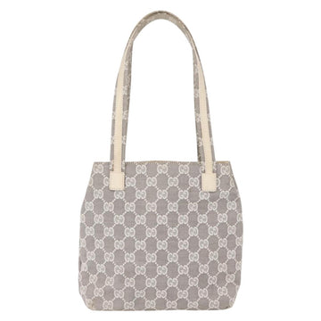 GUCCI GG Canvas Tote Bag Gray 002 1075 Auth 148402 - 0