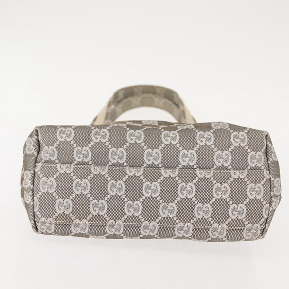 GUCCI GG Canvas Tote Bag Gray 002 1075 Auth 148402