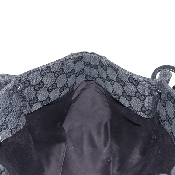 GUCCI GG Canvas Tote Bag Black 94898 Auth 148408
