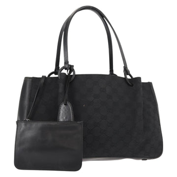 GUCCI GG Canvas Tote Bag Black 94898 Auth 148408