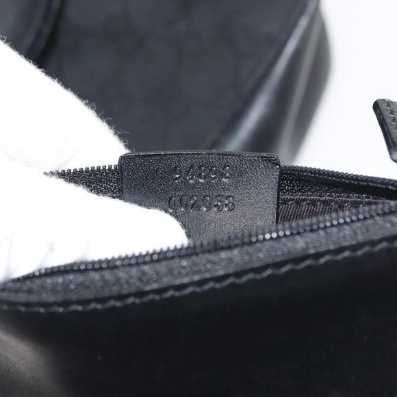GUCCI GG Canvas Tote Bag Black 94898 Auth 148408