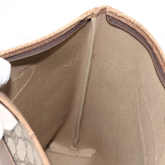 GUCCI GG Supreme Tote Bag PVC Beige Gold 002 39 6130 9411 Auth 148410