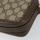 GUCCI GG Supreme Web Sherry Line Shoulder Bag PVC Beige Gold Red Auth 148413-9