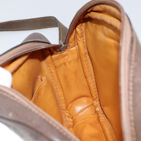 GUCCI GG Supreme Web Sherry Line Shoulder Bag PVC Beige Gold Red Auth 148413