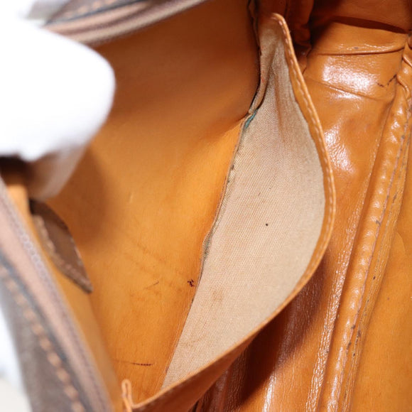 GUCCI GG Supreme Web Sherry Line Shoulder Bag PVC Beige Gold Red Auth 148413