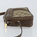 GUCCI GG Supreme Web Sherry Line Shoulder Bag PVC Beige Gold Red Auth 148413-4