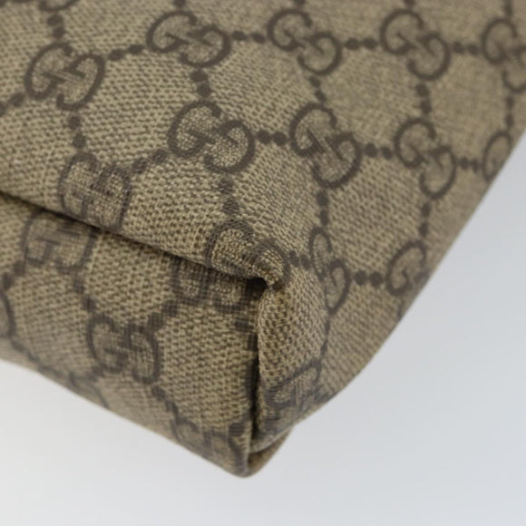 GUCCI GG Supreme Shoulder Bag PVC Beige Gold 223666 Auth 148414