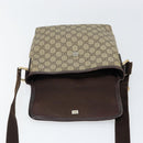 GUCCI GG Supreme Shoulder Bag PVC Beige Gold 223666 Auth 148414-10