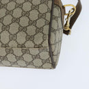 GUCCI GG Supreme Web Sherry Line Hand Bag PVC 2way Beige 67 02 3839 Auth 148415-13