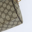 GUCCI GG Supreme Web Sherry Line Hand Bag PVC 2way Beige 67 02 3839 Auth 148415-15