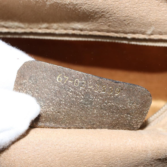 GUCCI GG Supreme Web Sherry Line Hand Bag PVC 2way Beige 67 02 3839 Auth 148415